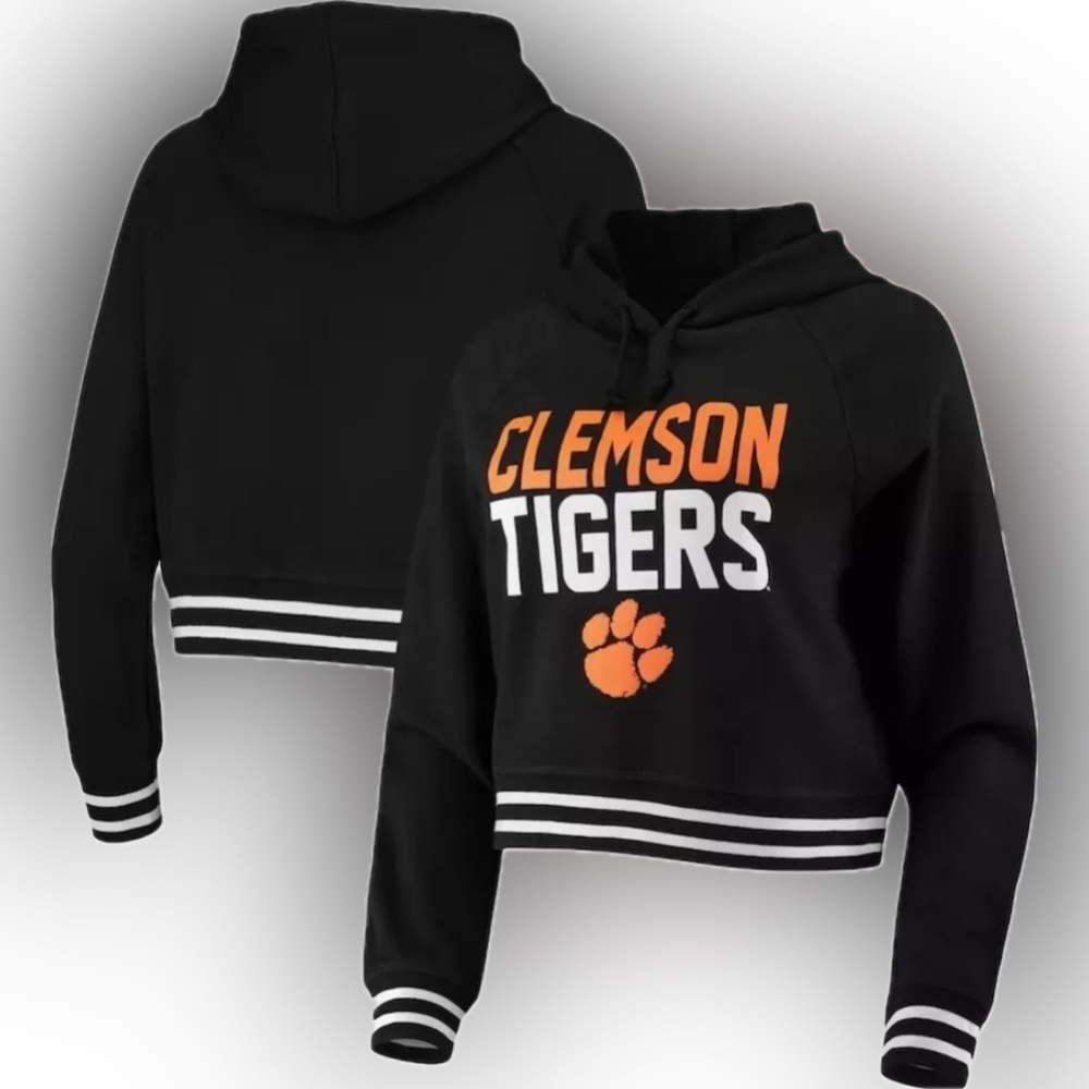 Boxercraft Clemson Univ Tigers Pullover Womens 2XL Plus Cropped Sweatshirt NEW